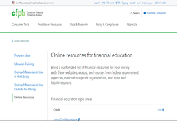 Screenshot Consumer Financial Protection Bureau