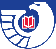 Eagle with its wing around a book